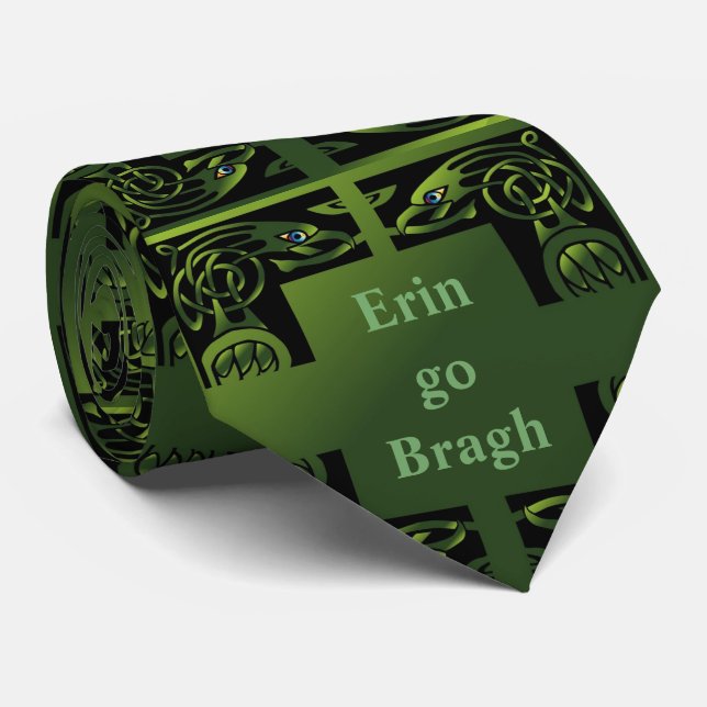 St. Patrick's Day Erin gehen Bragh Celtic Design K Krawatte (Gerollt)