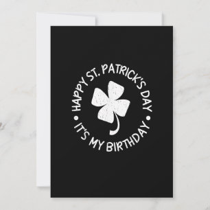 St. Patrick's Day Es ist mein Geburtstags Kleeblat Einladung