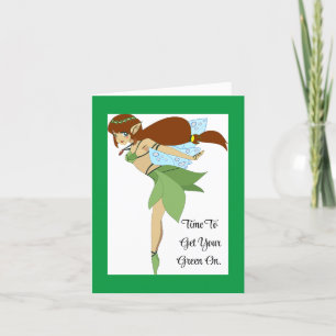 St. Patrick's Day Fairy Holiday Card Feiertagskarte