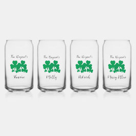 St Patrick's Day Family Personalisiertes Design Dosenglas