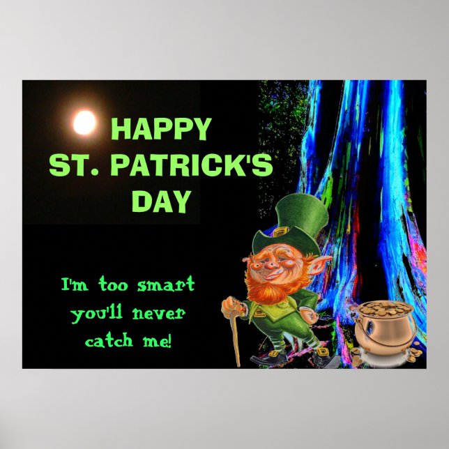 ST. PATRICKS DAY, FANG MIR LEPRECHAUN-Poster Poster (Vorne)