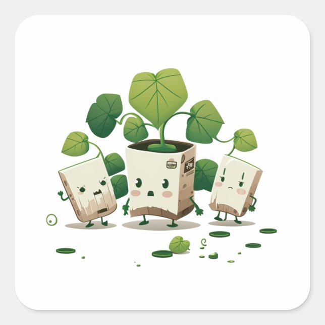 St. Patrick's Day Festival Quadratischer Aufkleber (Vorderseite)