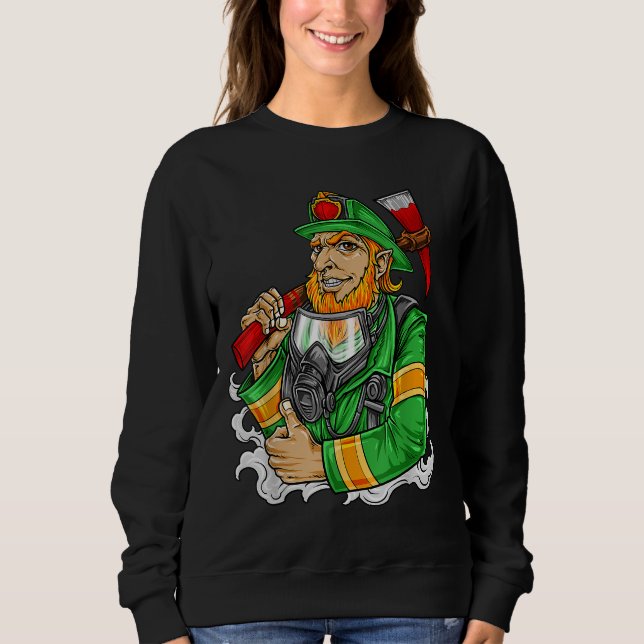 St. Patrick's Day Feuerwehrmann Sweatshirt (Vorderseite)
