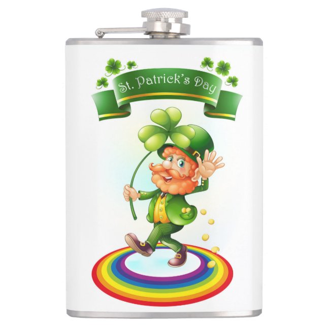 St. Patrick's Day Flachmann (Vorderseite)