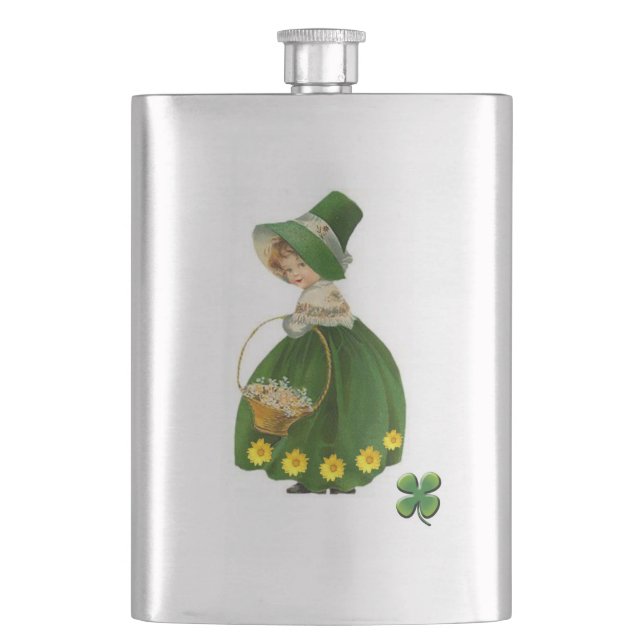 St. Patrick's Day-Flasche Flachmann (Vorderseite)