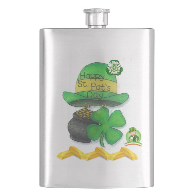 St. Patrick's Day Flask Flachmann (Vorderseite)