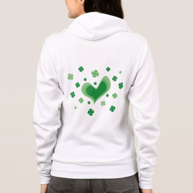 St Patricks Day Fleece für irische Frauen und Mädc Hoodie (Rückseite)