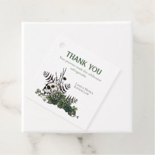 St Patricks Day Floral Skull & Clovers Vielen Dank Geschenkanhänger