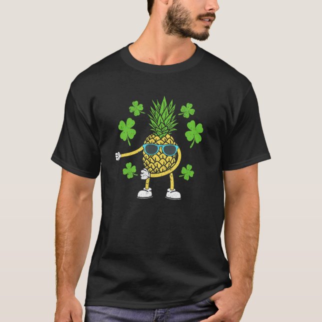 St Patricks Day Floss Dance Irish Flossing Pineapp T-Shirt (Vorderseite)