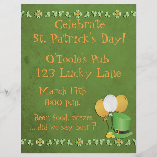 St. Patrick's Day Flyer (Vorne)