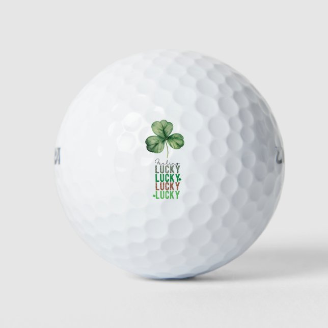 St. Patrick's Day for Golfer Glück Golf Balls Golfball (Vorderseite)