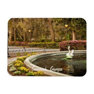 St Patrick's Day - Forsyth Fountain, Savannah, GA Magnet