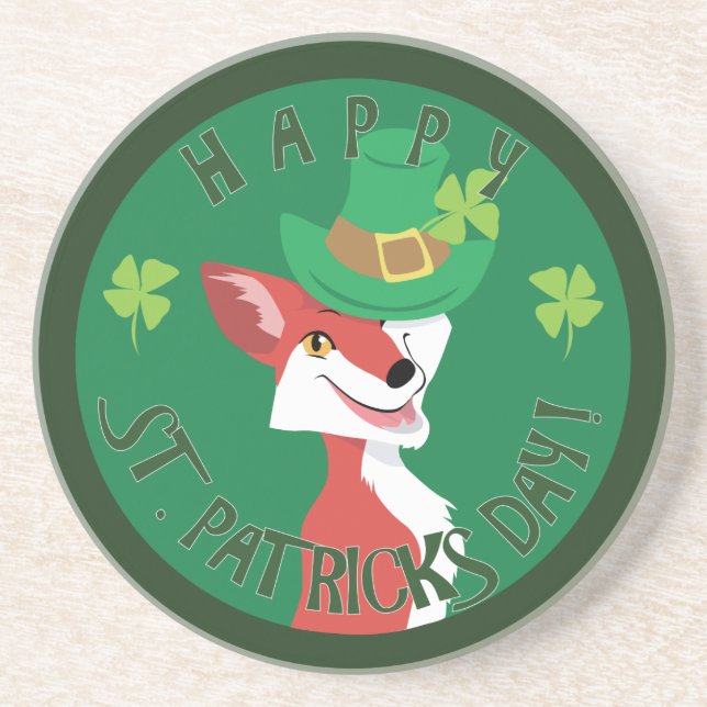 St. Patrick's Day Fox Untersetzer (Vorne)