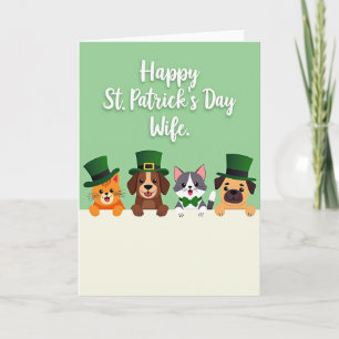 St. Patricks Day Frau Tierkarte Karte