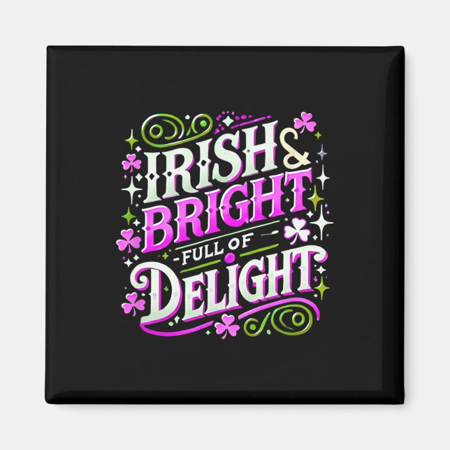 St Patricks Day Frauen Shamrock Saint Patricks Day Magnet (Vorne)