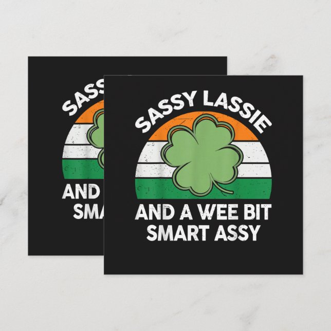 St. Patrick's Day Freche Göre Lustiger Shamrock Ir (Vorne/Hinten)