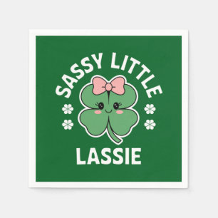 St Patricks Day Freche Kleine Göre Kinder Mädchen Serviette