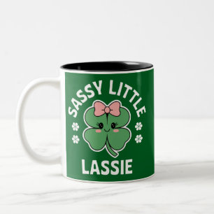 St Patricks Day Freche Kleine Göre Kinder Mädchen Zweifarbige Tasse