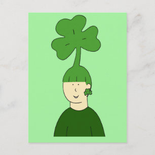 St Patrick's Day Friseur Kleeblatt Hair Postkarte