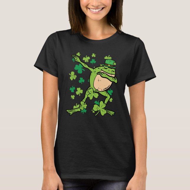 St Patricks Day Frog Dab Saint Pattys Paddys Boys  T-Shirt (Vorderseite)