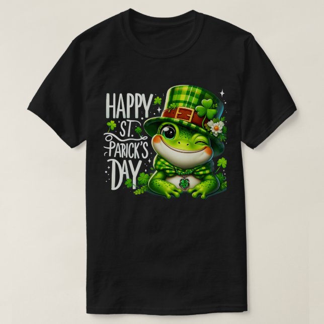 St Patricks Day Frog Face Saint Pattys Paddys Men T-Shirt (Design vorne)