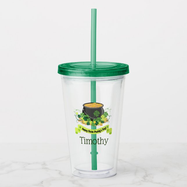 St. Patrick's Day Fun Acryltrinkbecher (Vorderseite)