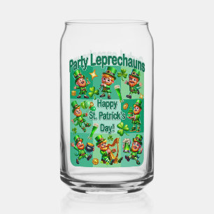 St. Patrick's Day Fun Adorable "Party Leprechauns" Dosenglas