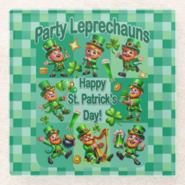 St. Patrick's Day Fun Adorable "Party Leprechauns" Glasuntersetzer