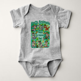 St. Patrick's Day Fun und Adorable "Party Animals" Baby Strampler