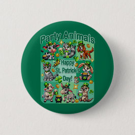 St. Patrick's Day Fun und Adorable "Party Animals" Button