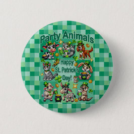 St. Patrick's Day Fun und Adorable "Party Animals" Button