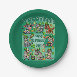 St. Patrick's Day Fun und Adorable "Party Animals" Pappteller