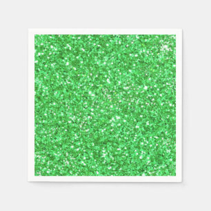 St. Patrick's Day funkeln Glitzer Kelly Green Serviette