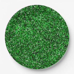 St. Patrick's Day funkeln Glitzer kelly grün Pappteller