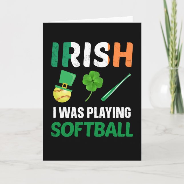 St. Patrick's Day Funny Irish Ich spielte Karte (Vorderseite)