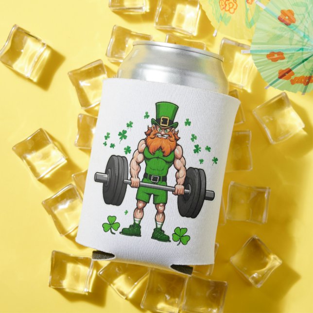 St. Patrick's Day Funny Leprechaun Barbell Gym Dosenkühler (In Situ Sommer)