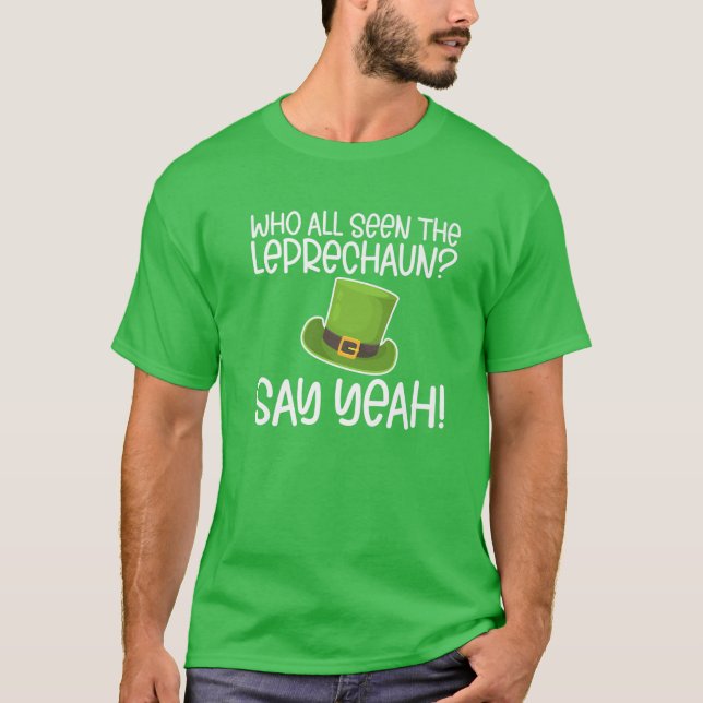 St. Patrick's Day Funny Leprechaun Mens Womens K T-Shirt (Vorderseite)