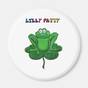 St Patrick's Day Funny Lilly Patty Pad Frog Magnet