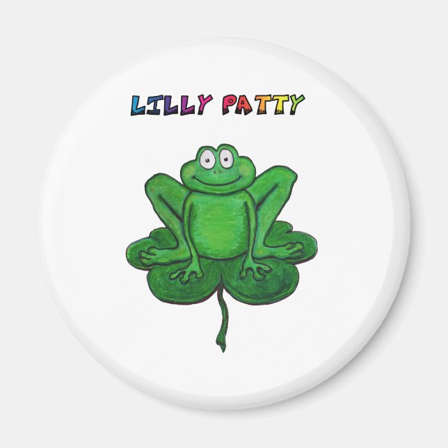 St Patrick's Day Funny Lilly Patty Pad Frog Magnet (Vorne)