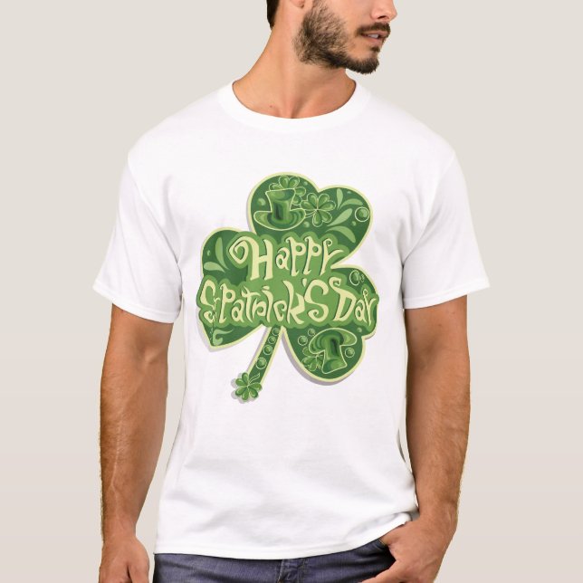 St Patrick's Day Funny Lucky Clover T - Shirt (Vorderseite)
