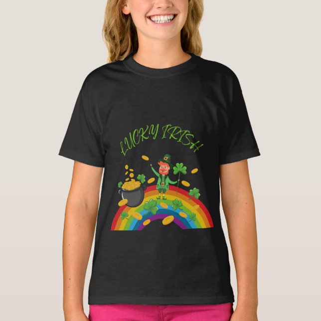 St Patricks Day - Funny Lucky Irish Leprechaun T-Shirt (Vorderseite)