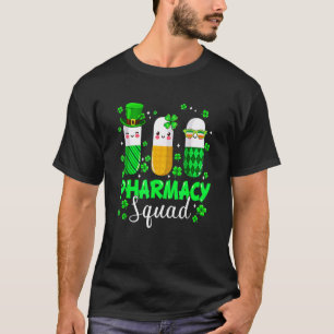 St Patrick's Day Funny Pharmacy Squad Leprechaun P T-Shirt
