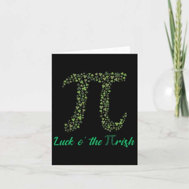 St Patricks Day Funny Pi Luck O' The Pi-rish Gesch Karte (Vorderseite)