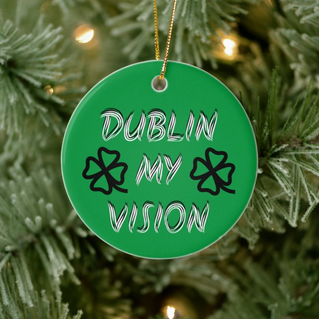 St. Patrick's Day Funny Spaß Green Keramik Ornament (Baum)