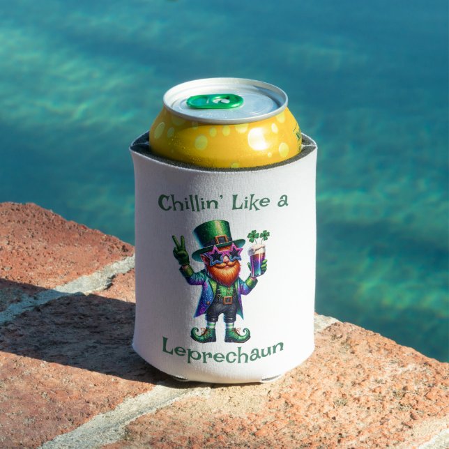 St. Patrick's Day Funny Text, Leprechaun Dosenkühler (In Situ Pool)