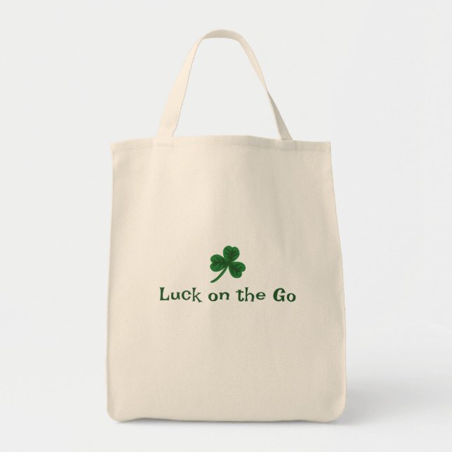 St. Patrick's Day, Funny Text Luck on the Go Tragetasche (Vorne)