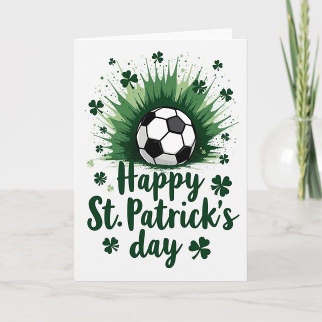 St. Patrick's Day Fußballkarte Karte (Vorderseite)