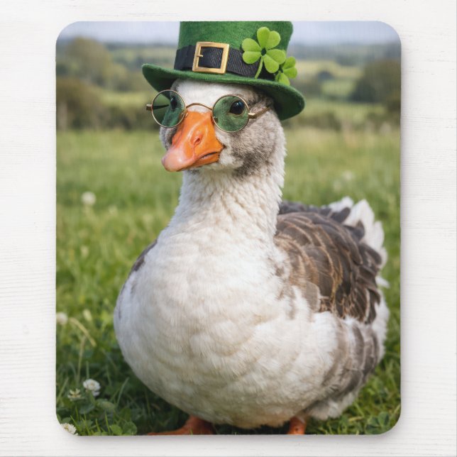 St. Patrick's Day-Gans Mousepad (Vorne)