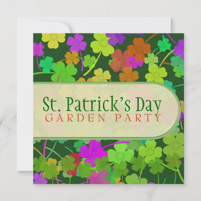St. Patrick's Day Garden Party Einladungen (Vorderseite)