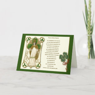 St. Patrick's Day Gebet Religiöse Shamrocks Karte